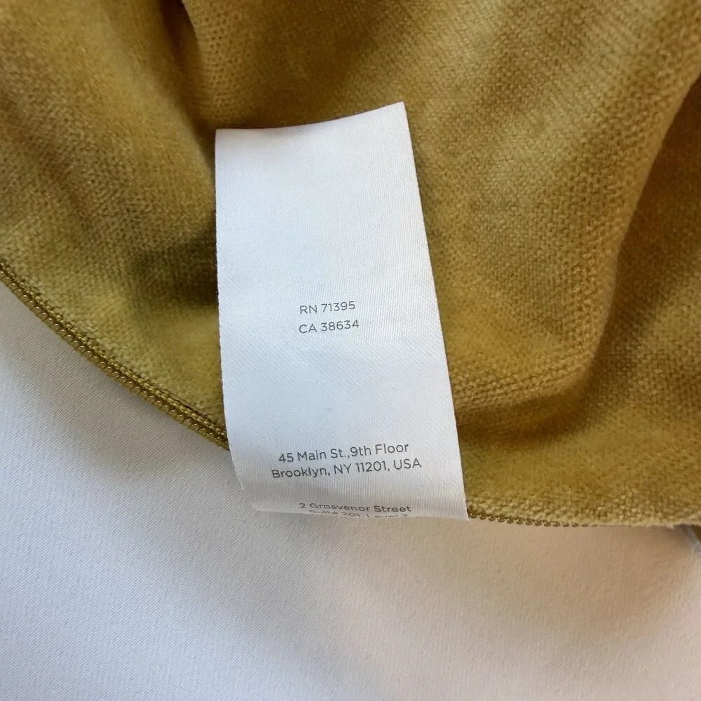 West Elm Pillow Cover Gold Bronze Button Accent 20x20 Modern Boho Square Throw
